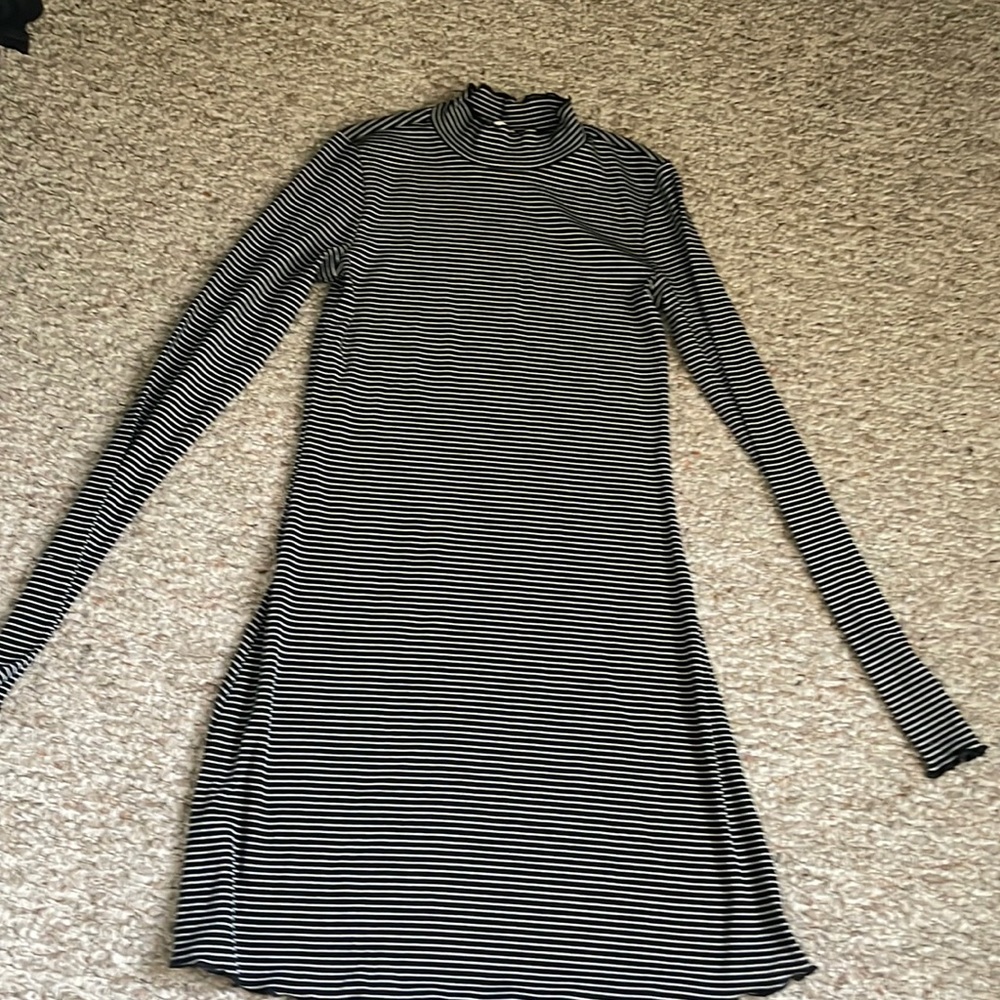 Mock neck skater dress